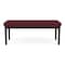 Lesro Lenox Steel 2 Seat Bench, Wine/Mulberry (Red) Seat, Wine/Mulberry Back, 45 W 21 L 18.5 H LS2001 - alternate 1